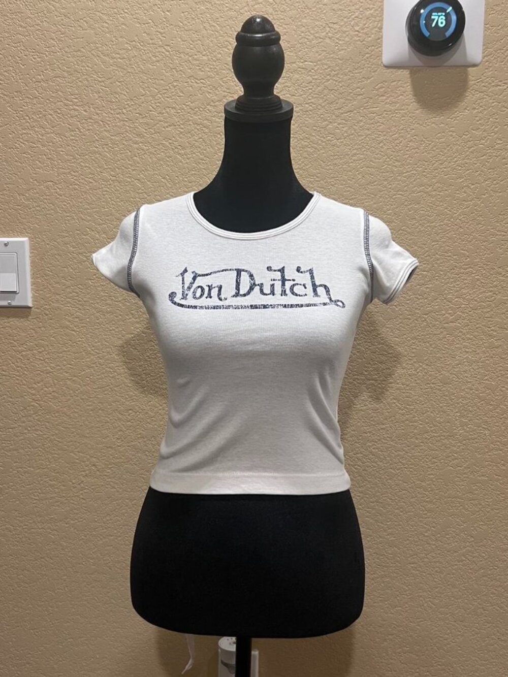 Von Dutch Women's White and Navy Vest